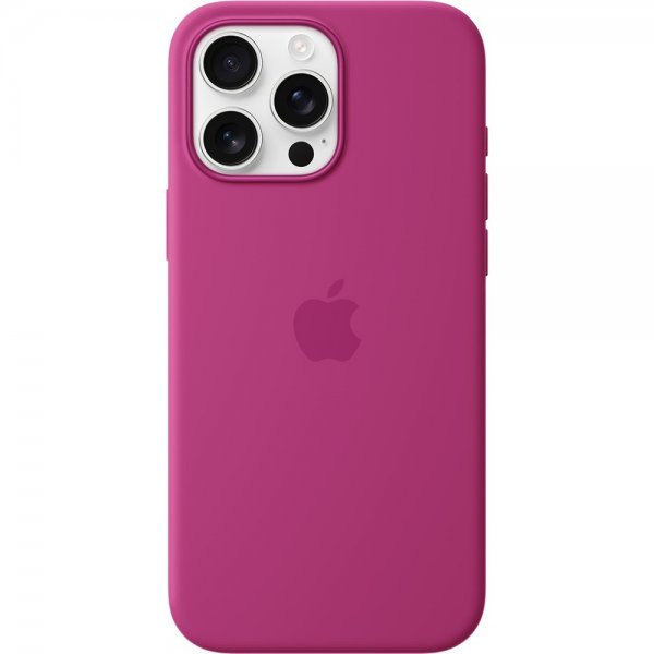 Apple Original iPhone 16 Pro Max Cover Silicone Case MagSafe Fuchsia