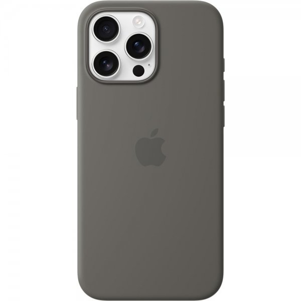 Apple Original iPhone 16 Pro Max Skal Silicone Case MagSafe Stone Gray
