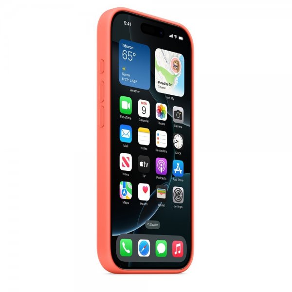 Apple Original iPhone 16 Pro Max Cover Silikoneetui MagSafe Tangerine