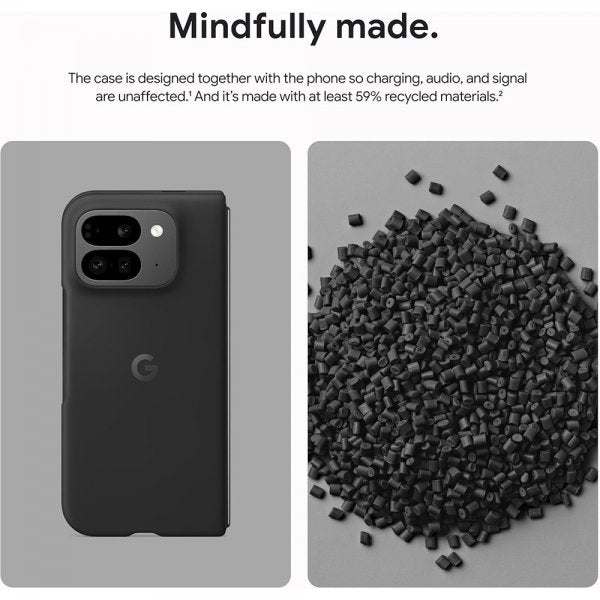 Google Original Pixel 9 Pro Fold Cover Silikone Obsidian