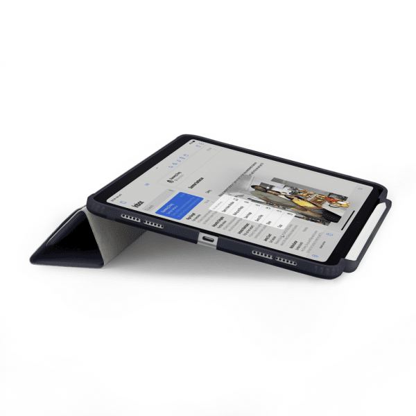 Pipetto iPad Air 11 (M2/M3/M4) Cover Origami No3 Pencil Case Mørkeblå