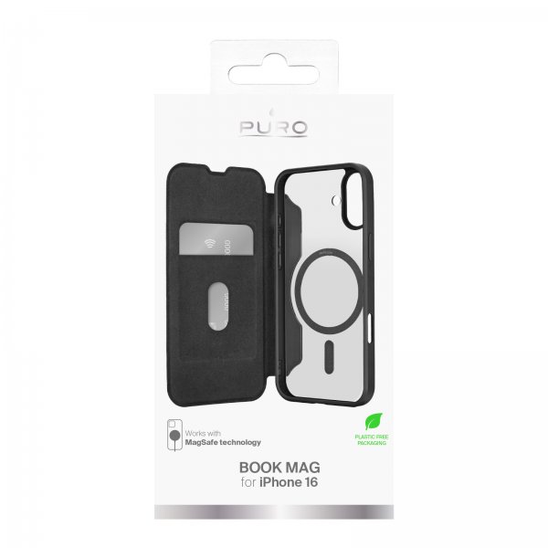 Puro iPhone 16 Cover Book Mag 2 Sort