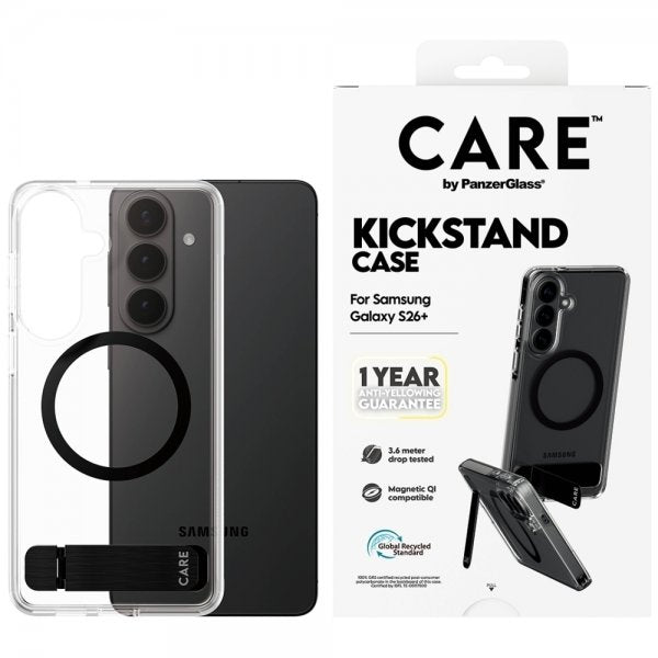 CARE by PanzerGlass Samsung Galaxy S26 Plus Cover Kickstand MagSafe Transparent