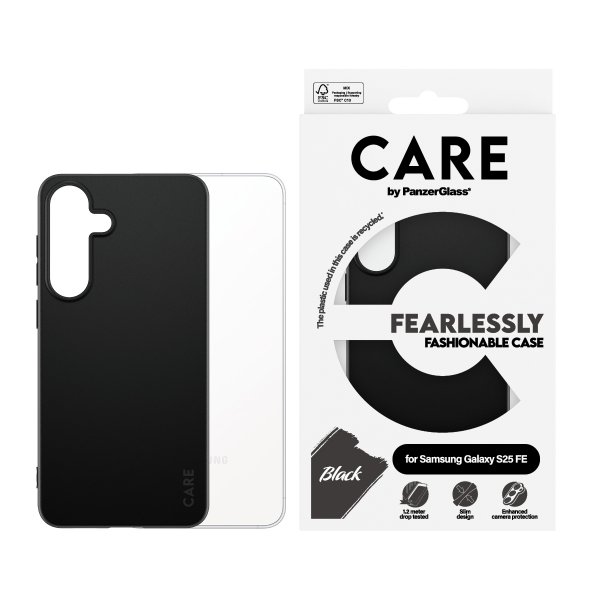 CARE by PanzerGlass Samsung Galaxy S25 FE Cover Fashionabel Sort