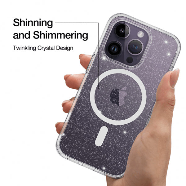 Just Mobile iPhone 14 Pro Cover TENC BlingBling MagSafe Transparent