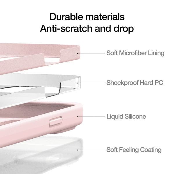 Just Mobile iPhone 14 Cover TENC Silicone MagSafe Rosa
