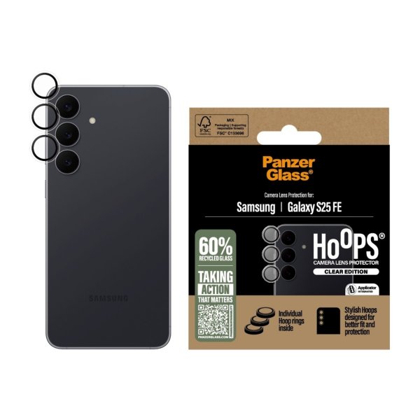 PanzerGlass Samsung Galaxy S25 FE Kamerabeskyttelse Hoops Transparent