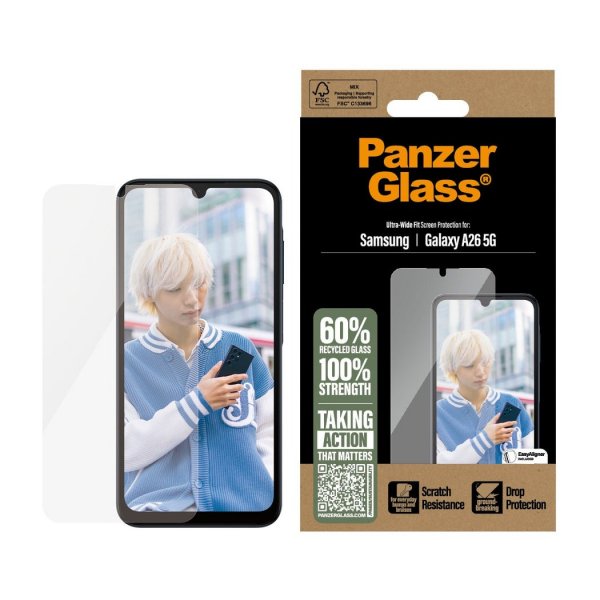 PanzerGlass Samsung Galaxy A26 Skærmbeskyttelse Ultra-Wide Fit EasyAligner