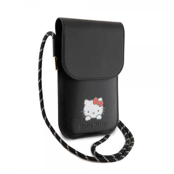 Hello Kitty Telefonpose Glat Sort