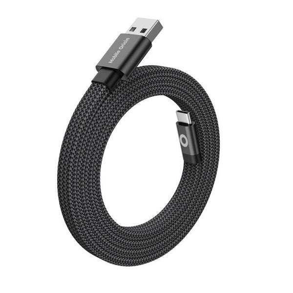 Mobile Origin Flad Kabel Magnetisk USB-A til USB-C 1m Sort