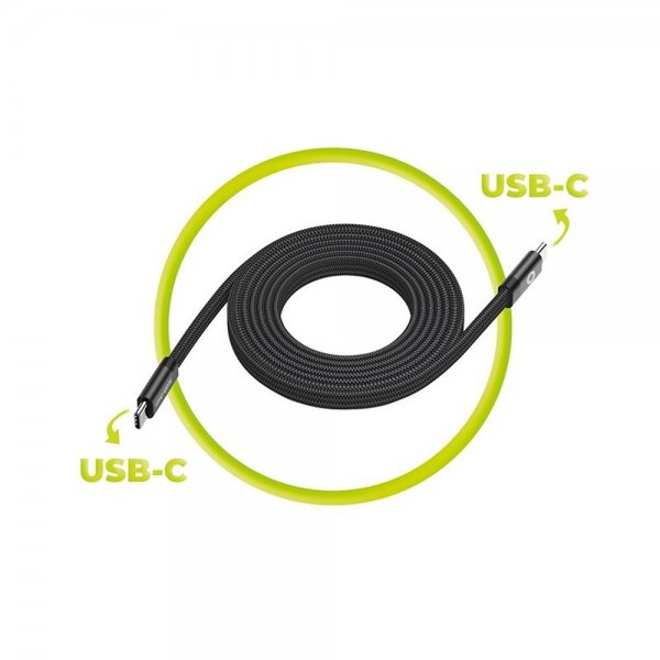 Mobile Origin Flad Kabel Magnetisk USB-C til USB-C 1m Sort
