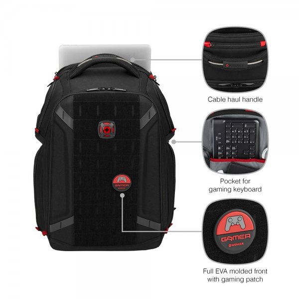 Wenger PlayerOne 17.3" Gaming Computerrygsæk Sort