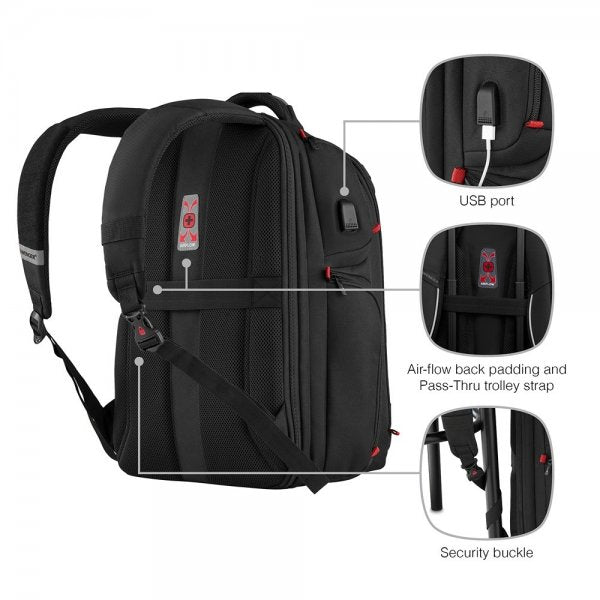 Wenger PlayerOne 17.3" Gaming Computerrygsæk Sort