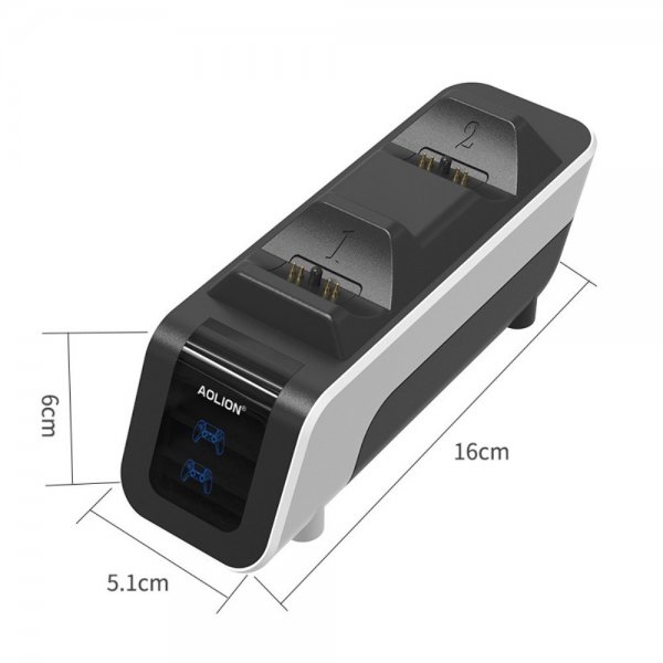 Aolion PlayStation 5 DualSense Controller Dobbelt Opladningsdock