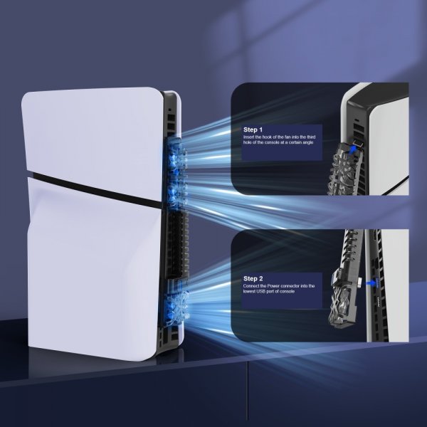 JYS PlayStation 5 Slim Køleblæser RGB