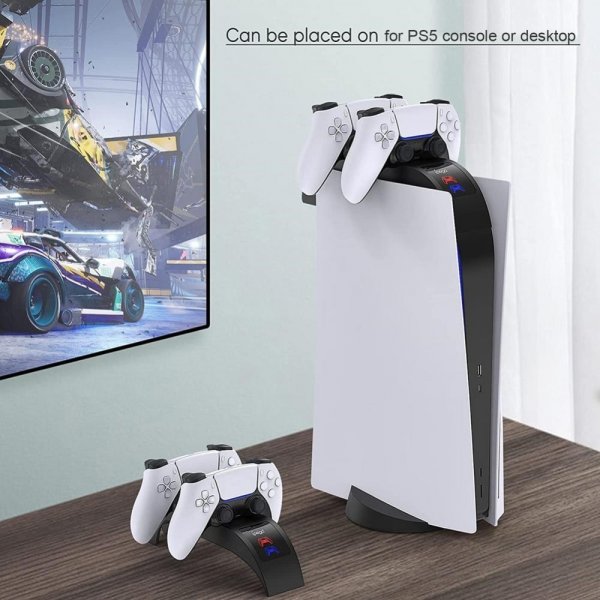 Ipega PlayStation 5 Topmonteret Hurtigopladningsdockingstation