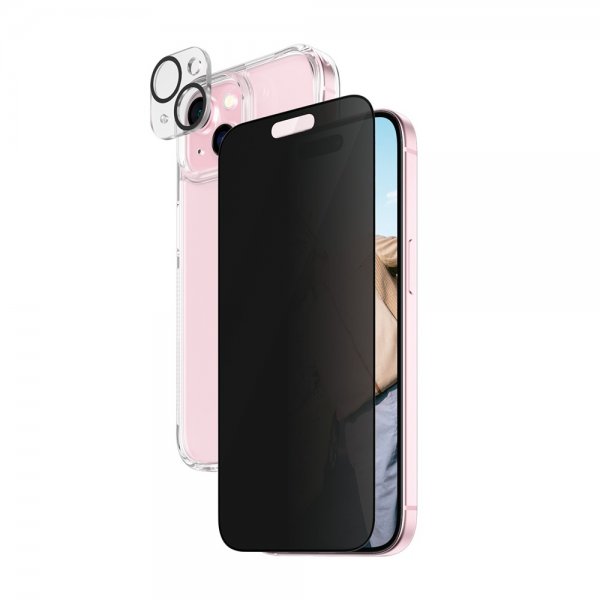 PanzerGlass iPhone 15 3-i-1 Bundle Sæt Privacy