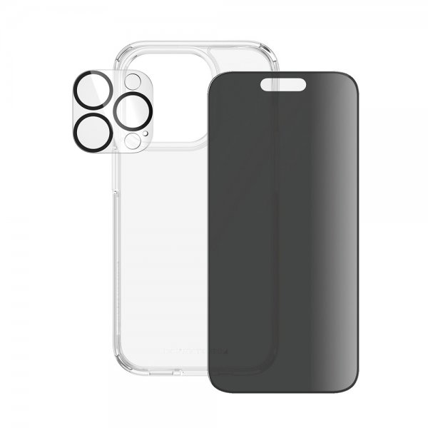 PanzerGlass iPhone 15 Pro 3-i-1 Bundlesæt Privacy