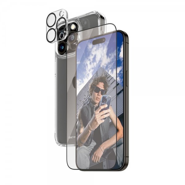 PanzerGlass iPhone 15 Pro Max 3-i-1 Bundle Sæt