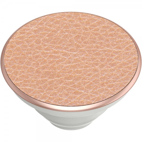Popsockets PopGrip Premium Pebbled Vegansk Læder Rosaguld