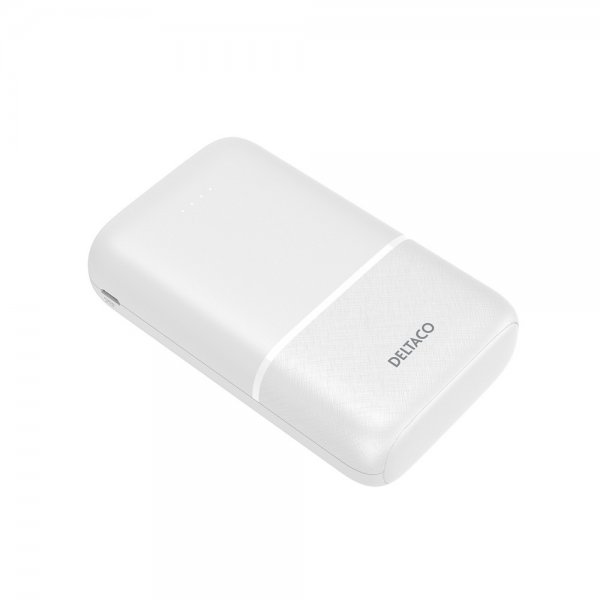 Deltaco Powerbank 10 000 mAh Hvid