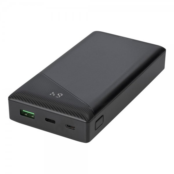 Deltaco Powerbank 20.000 mAh Hurtig Opladning 18W Sort