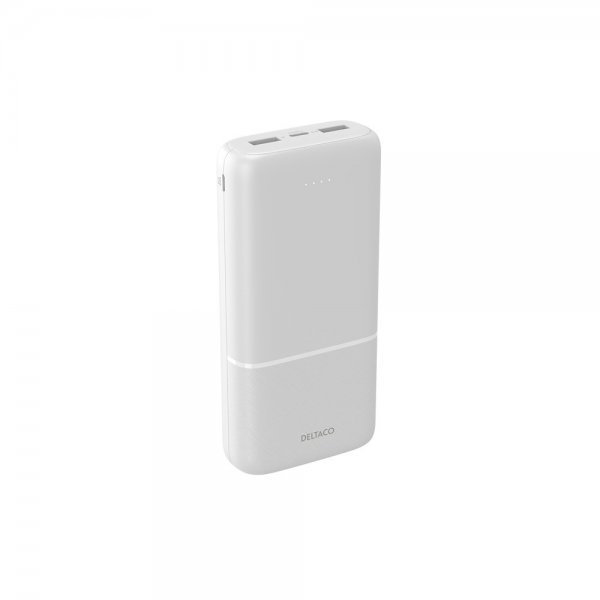 Deltaco Powerbank 20 000 mAh Hvid