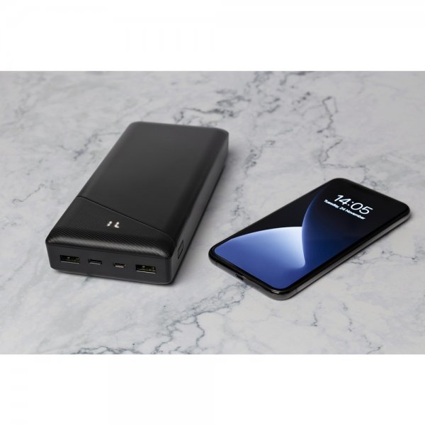 Deltaco Powerbank 30 000 mAh Fast Charge Sort