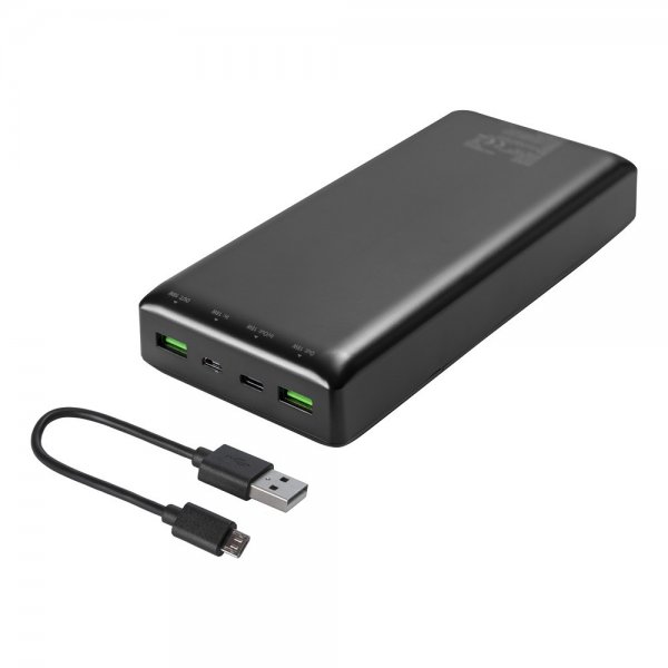Deltaco Powerbank 30 000 mAh Fast Charge Sort
