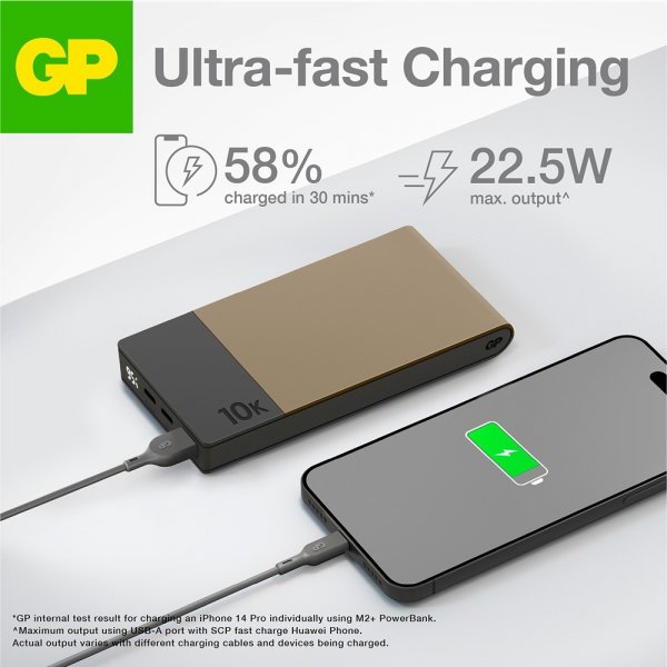GP Powerbank M2+ 10.000 mAh Beige