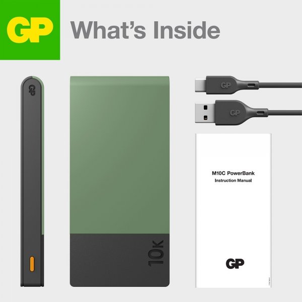 GP Powerbank M2+ 10.000 mAh Grøn