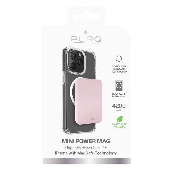 Puro MagSafe Powerbank Mini Power Mag Rosa