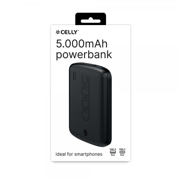 Celly Powerbank PBE EVO 5.000 mAh Sort