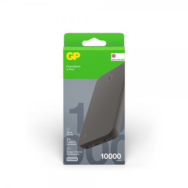 GP Powerbank Plus 10 000 mAh Sort