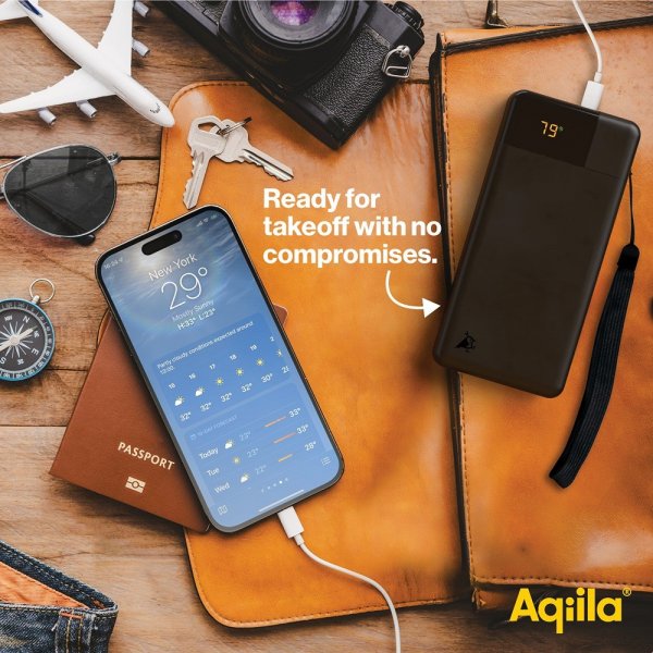 Aqiila Powerbank Powerbird B20+ 20 000 mAh 65W Sort