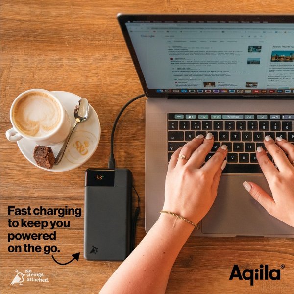 Aqiila Powerbank Powerbird B20+ 20 000 mAh 65W Sort