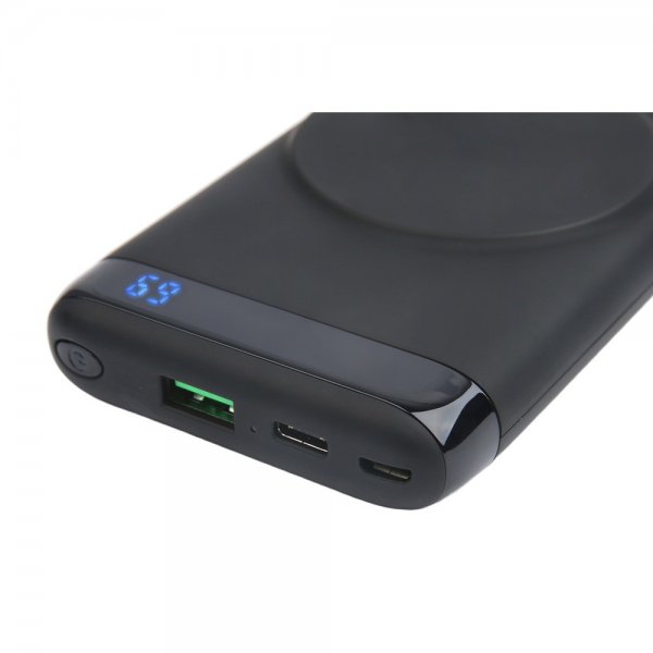 Deltaco Powerbank Trådløs 10.000 mAh MagSafe Sort