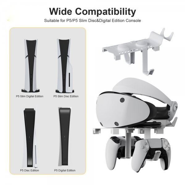 JYS PS5/PS5 Slim Ladestation til VR2/DualSense Controllere