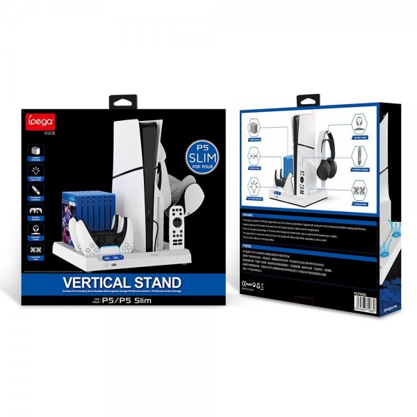 Ipega PS5/PS5 Slim Lodret Stand Dockingstation