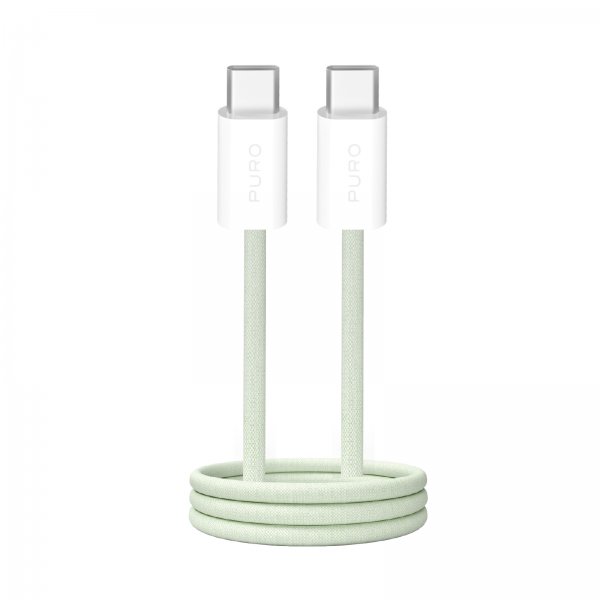 Puro Kabel Fabrik 2.0 60W USB-C til USB-C 1.5m Grøn