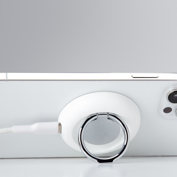 Puro Trådløs Oplader Mag Loop Pro Ring Stand MagSafe Hvid