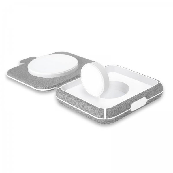 Puro Trådløs Oplader Power Go 2-i-1 MagSafe Hvid