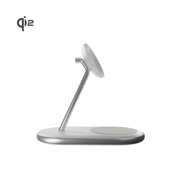 Puro Trådløs Oplader Mag Station 2-i-1 Qi2 Hvid