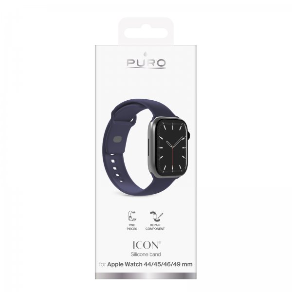 Puro Apple Watch 44/45/46/Ultra 49mm Rem Icon Crown Blå