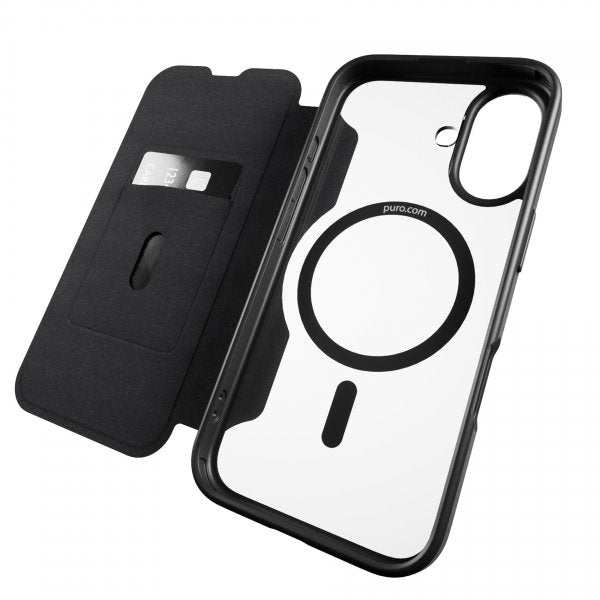 Puro iPhone 16 Cover Book Mag 2 Sort