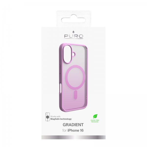 Puro iPhone 16 Cover Gradient Rosa