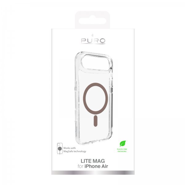 Puro iPhone Air Cover Lite Mag Transparent Brun
