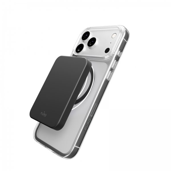 Puro iPhone 17 Pro Cover Lite Mag Transparent Grå