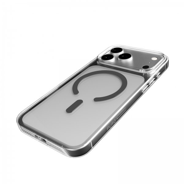 Puro iPhone 17 Pro Cover Lite Mag Transparent Grå