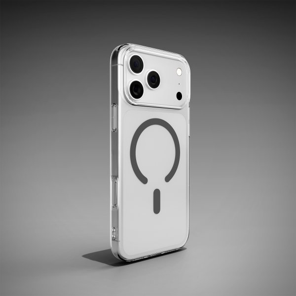Puro iPhone 17 Pro Cover Lite Mag Transparent Grå